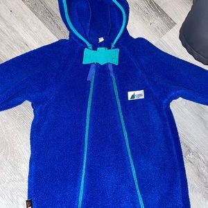 Blue MEC a fleece onesie 2T